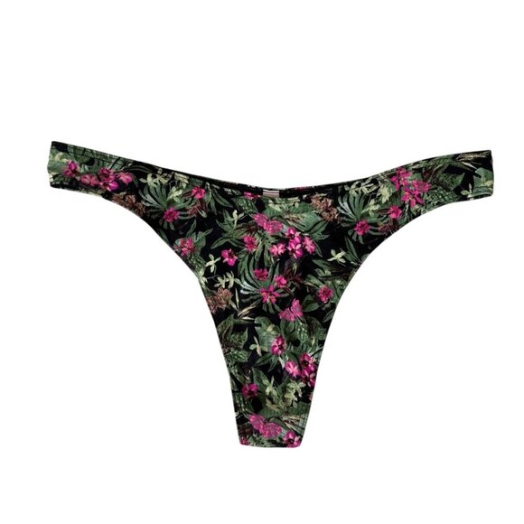 Victoria’s Secret High Leg Thong – Floral Print Strong Waistband Underwear NWT - Picture 1 of 2
